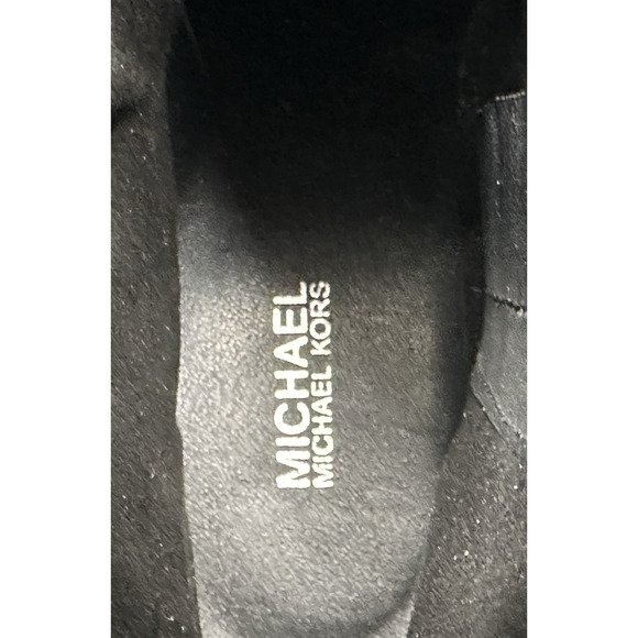 Michael Kors Perry Crinkled Patent Leather Moto Boot Women's 7M Buckled New - Picture 12 of 14